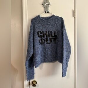 Spiritual Gangster Astral Blue Confetti Chill Out 
Sweater & Beanie new small